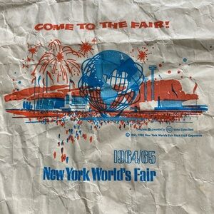 1964 New York World's Fair Paper Bag Vintage 1964 1965